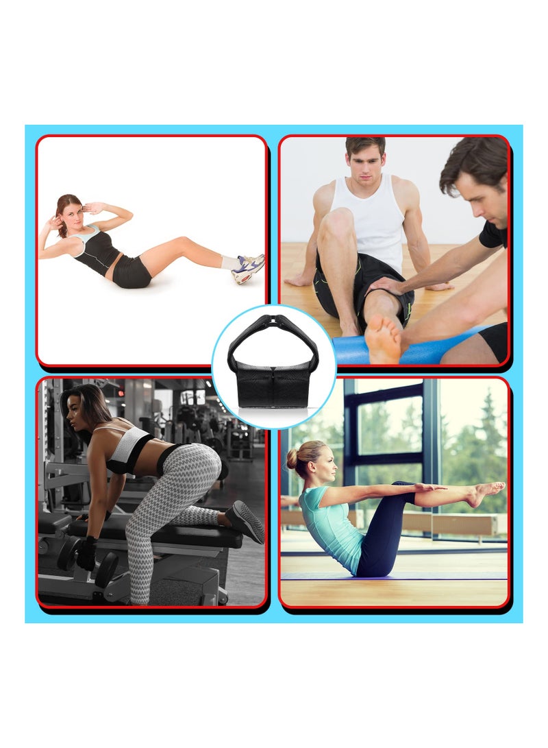 SOLARAE Dumbbell Ankle Strap - Black Tibialis Trainer for Calf Raises, Shin Splint Relief, and Leg Exercises. Ideal for Home and Outdoor Workouts. Includes 2 Pieces for Men and Women Fitness. - Image 4