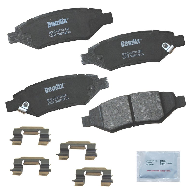 Bendix Priority1 CFC1337 Ceramic Rear Brake Pads for Cadillac CTS 2014-2008, SRX 2016-2010, Chevrolet Camaro 2015-2010, Saab 9-4X 2011 - Image 3