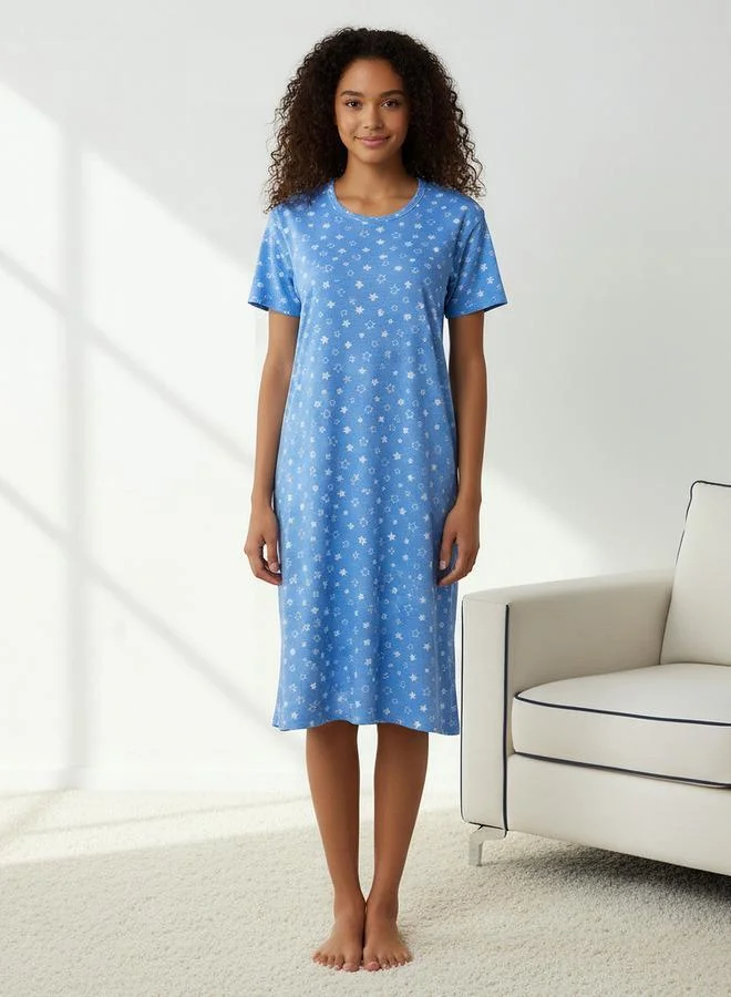 Splash FAV Printed Sleepshirt with Short Sleeves