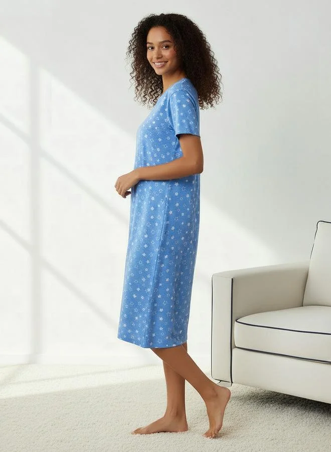 Splash FAV Printed Sleepshirt with Short Sleeves