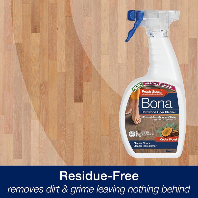 BONA Hardwood Floor Cleaner Spray, Cedar Wood Scent, 36 Fl Oz - Image 3