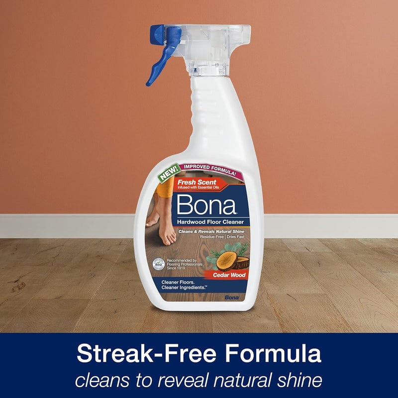 BONA Hardwood Floor Cleaner Spray, Cedar Wood Scent, 36 Fl Oz - Image 2