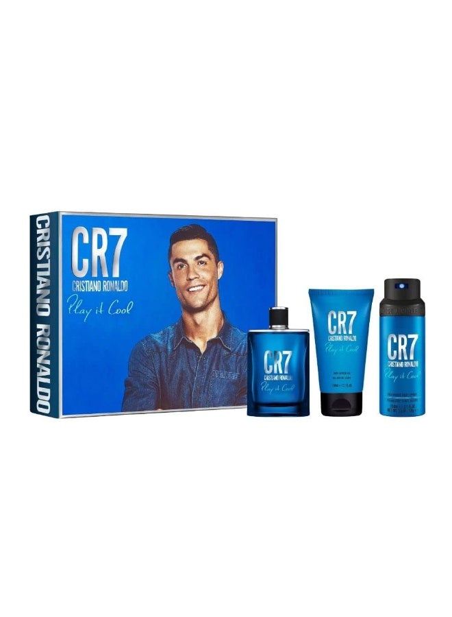 كرستيانو رونالدو مجموعة هدايا كريستيانو رونالدو بلي ات كول 100 مل + جل استحمام 150 مل + بخاخ للجسم 150 مل - Image 1