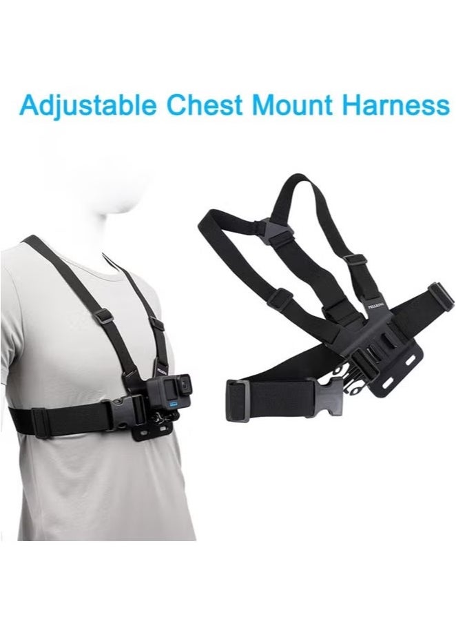 Generic 7-in-1 Accessories Set for GoPro Hero 13/12/11/10/9/8/7/6/5/4, Quick Release Chest Mount + Head Strap + Phone Holder Kit, Compatible with iPhone, Samsung, DJI Action, Insta360, AKASO, SJCAM & Action Cameras for POV & Vlog  - Image 2