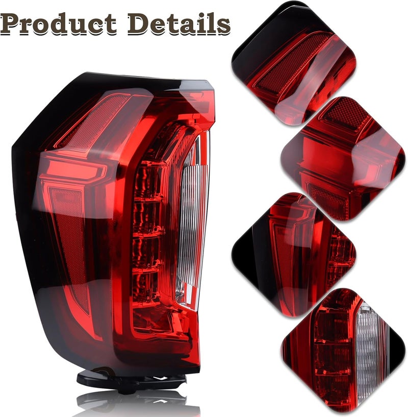 KAMDKI Left Driver Side Tail Light Rear Lamp for 2021-2023 GMC Yukon - Image 5