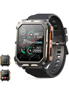 DMG TECH DMG 1.83" Military Smart Watches for Men with Bluetooth Call Activity Tracker with 123 Sports Modes IP68 Waterproof Men's Smartwatch with Heart Rate Blood Pressure Sleep Monitor  - Image 1
