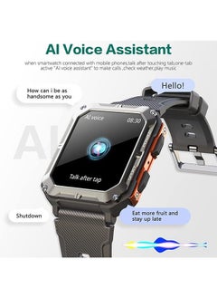 DMG TECH DMG 1.83" Military Smart Watches for Men with Bluetooth Call Activity Tracker with 123 Sports Modes IP68 Waterproof Men's Smartwatch with Heart Rate Blood Pressure Sleep Monitor  - Image 3