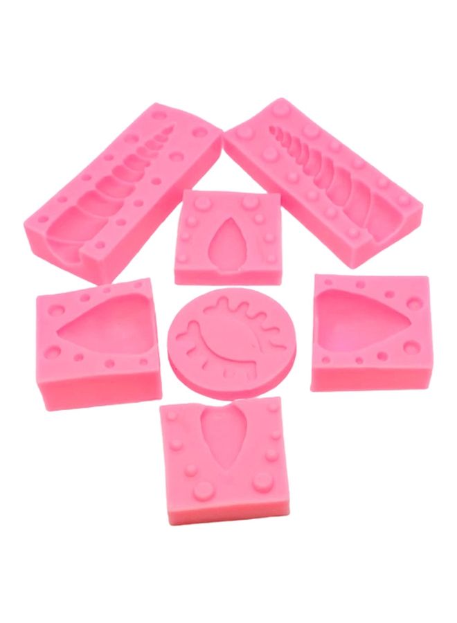 NIBEMINENT Unicorn Silicone Mold Baking Tool Fondant Cake Mould Decor Reusable Horn, Ears and Eyelash Set, Decoration for Baby Shower Set of 7 pink 10 x 5 5cm - Image 1