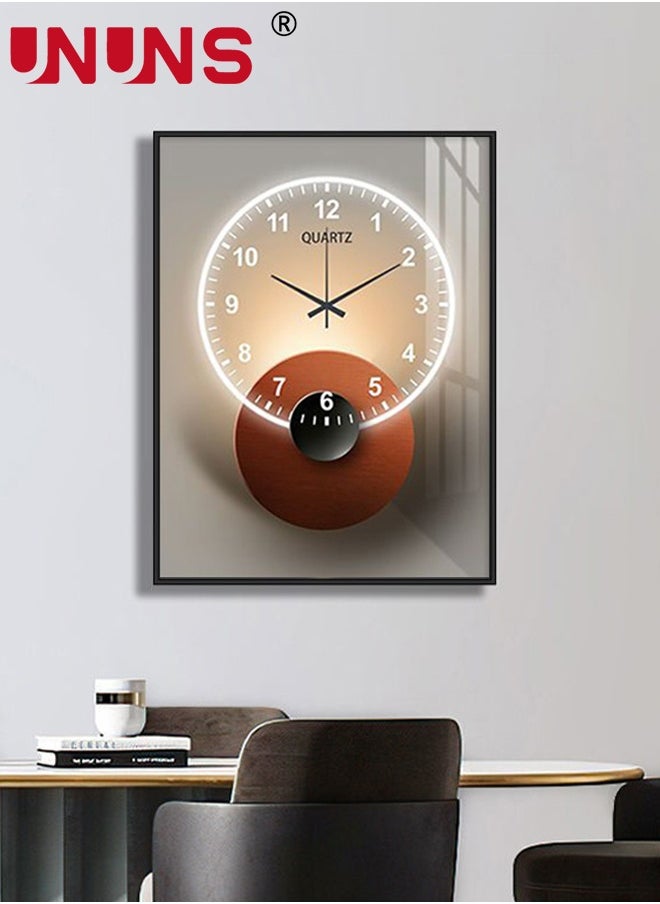 UNUNS 2-In-1 Electric Box Decor And Wall Clock,Nordic Blocking Poster Wall Art Switch Pictures Frame Decor With Clock Display,35X45CM  - Image 5