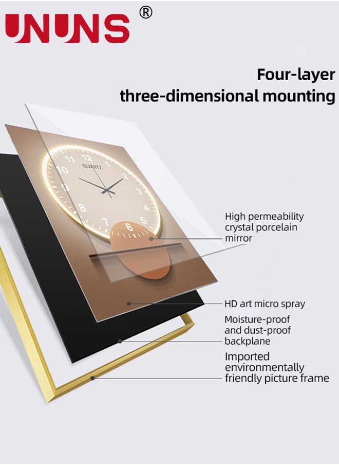 UNUNS 2-In-1 Electric Box Decor And Wall Clock,Nordic Blocking Poster Wall Art Switch Pictures Frame Decor With Clock Display,35X45CM  - Image 4