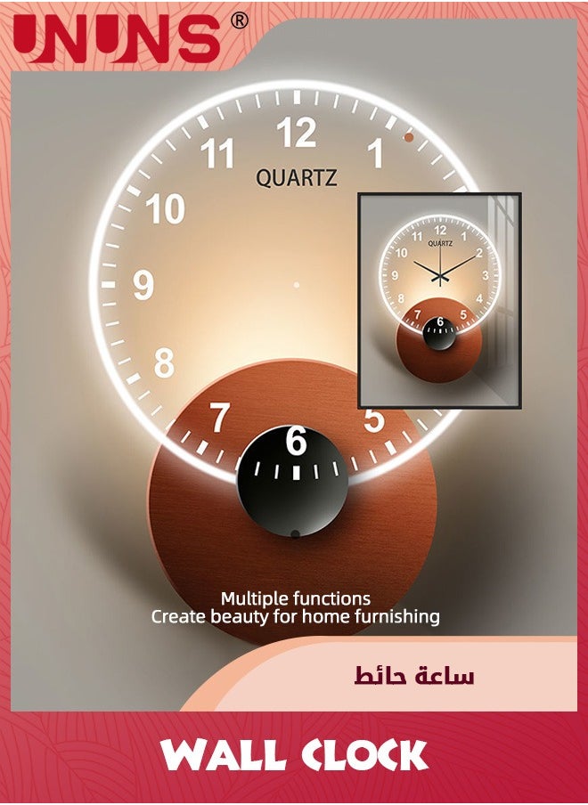 UNUNS 2-In-1 Electric Box Decor And Wall Clock,Nordic Blocking Poster Wall Art Switch Pictures Frame Decor With Clock Display,35X45CM  - Image 3