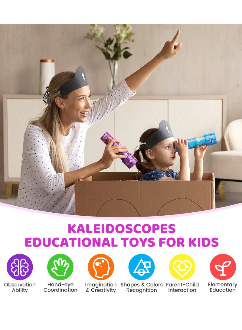 Mordely Classic Tin Kaleidoscope, Kids Educational Kaleidoscope Toy with Metal Body, Birthday Gift for Boys and Girls - Image 2