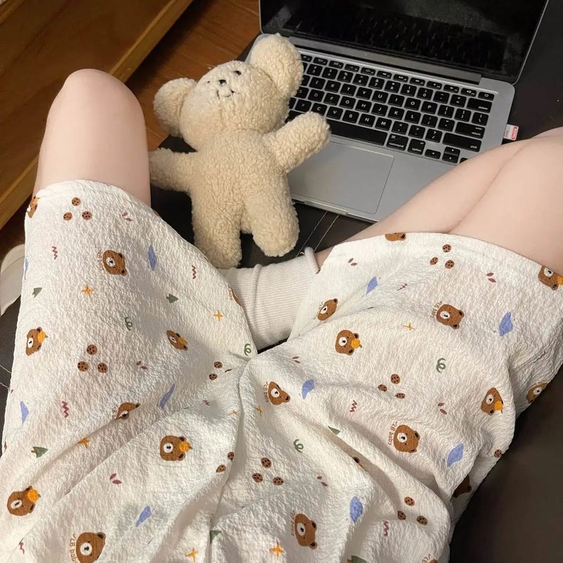Summer Pajama Pants Women'S Baby Cotton Anti-Mosquito Pants Cartoon Printed Thin Casual Shorts Home Pants Outer Wearing Walking Pants - Image 5