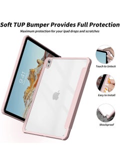 Rock Pow Case For iPad 10th Gen Case 2022 iPad 10 Case Trifold Stand Clear Transparent Shell Back with Pencil Holder Smart Cover for 10.9"iPad 10th Gen 2022  - Image 2