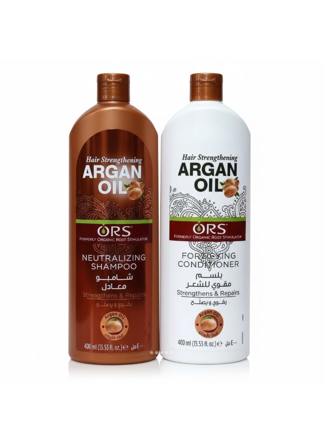 أو آر اس مجموعة العناية الكاملة بالشعر - شامبو ٤٠٠ مل + بلسم ٤٠٠ مل