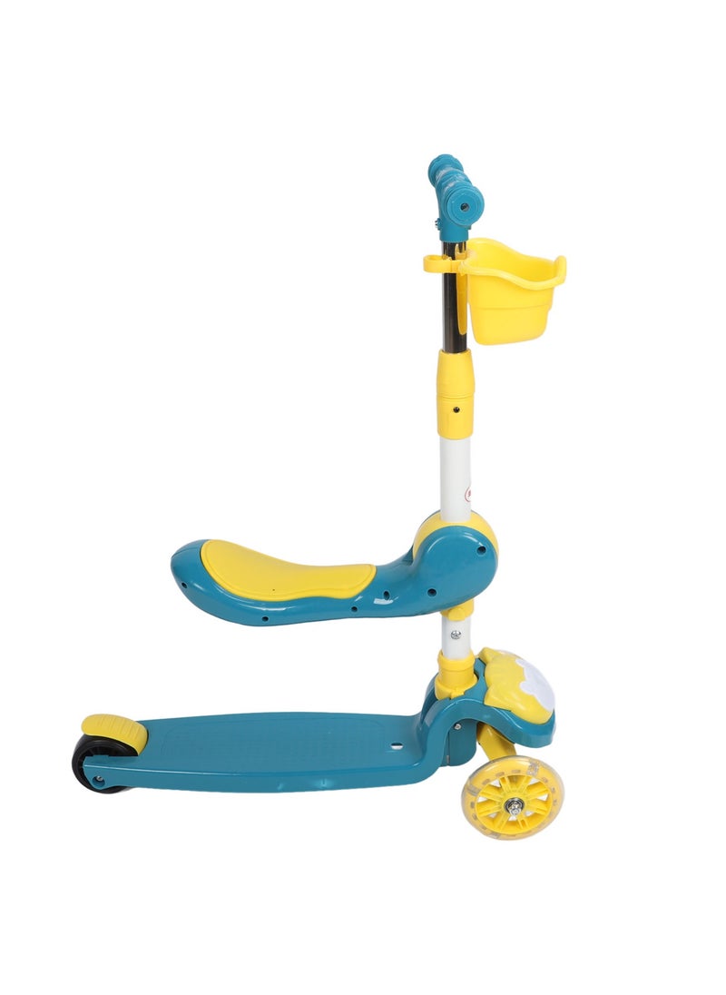 Velaurs Children's Scooter, One-Leg Sliding and Riding, Sliding Toy with Flashing Wheel, Stool  - Image 1