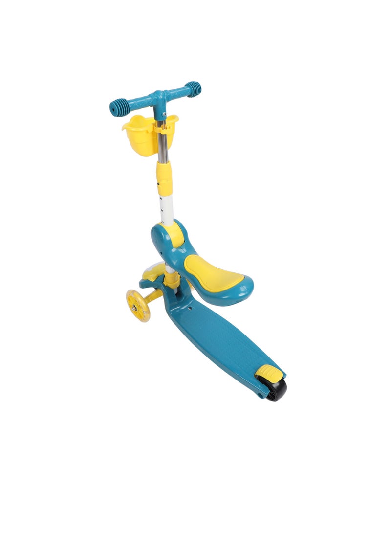 Velaurs Children's Scooter, One-Leg Sliding and Riding, Sliding Toy with Flashing Wheel, Stool  - Image 2