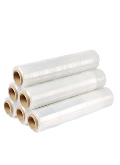 vsell24 Pack of 6PC Stretch Film Wrap 2.5 KG (400 Core ) Clear Packing with Heavy Duty Household Materials ,Office , Warehouse  - Image 1