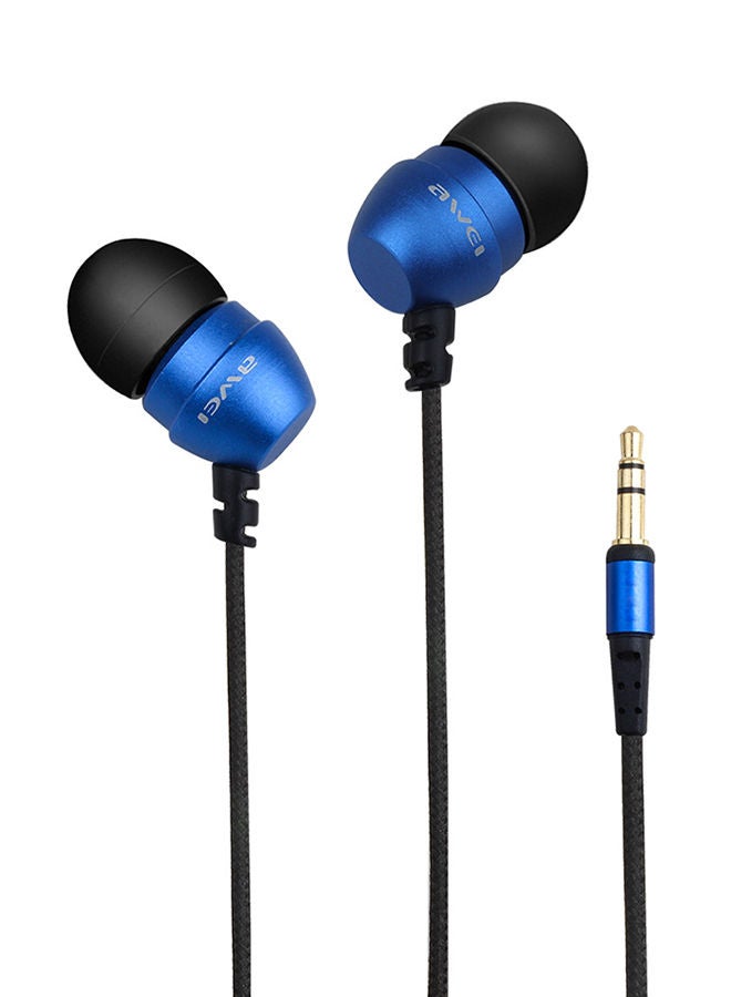 NIBEMINENT Stereo In-Ear Headset With Microphone Blue/Black