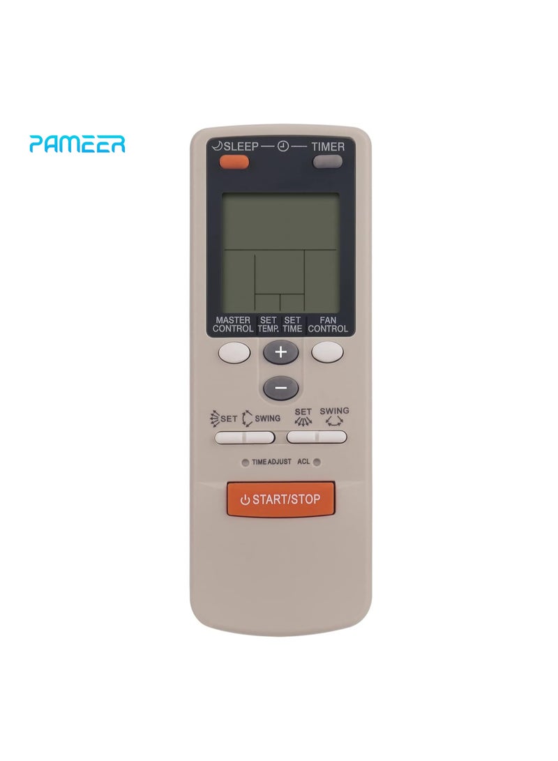 PAMEER Original Compatible for AR-JW2 Air Conditioner Remote Control with LCD Display, White Unit Controller - /Sleep Mode, Temperature Adjustment (/), Swing Control & Timer, Fan Speed Settings, for Systems, Compatible with FUJITSU Air Conditioner O GENERAL AC AR-DB2 AR-DB4 AR-DB6 AR-JW2 Remote Controller - Image 1