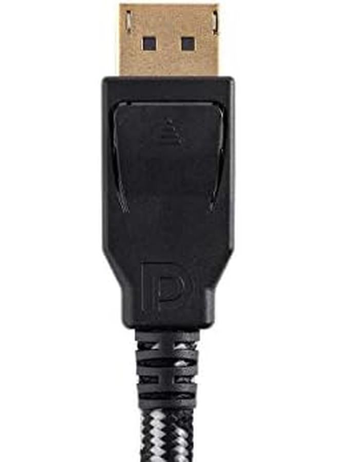 مونوبرايس كابل Displayport 1.4 مضفر بطول 10 أقدام باللون الرمادي 8K قادر على التصميم الجرافيكي لجدران التلفزيون وألعاب الكمبيوتر - Image 4