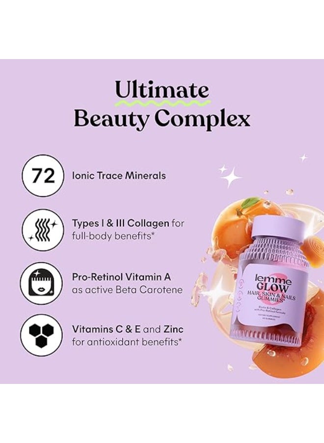 Lemme Glow Hair, Skin, and Nails Gummies - 60 Gummies - Image 5