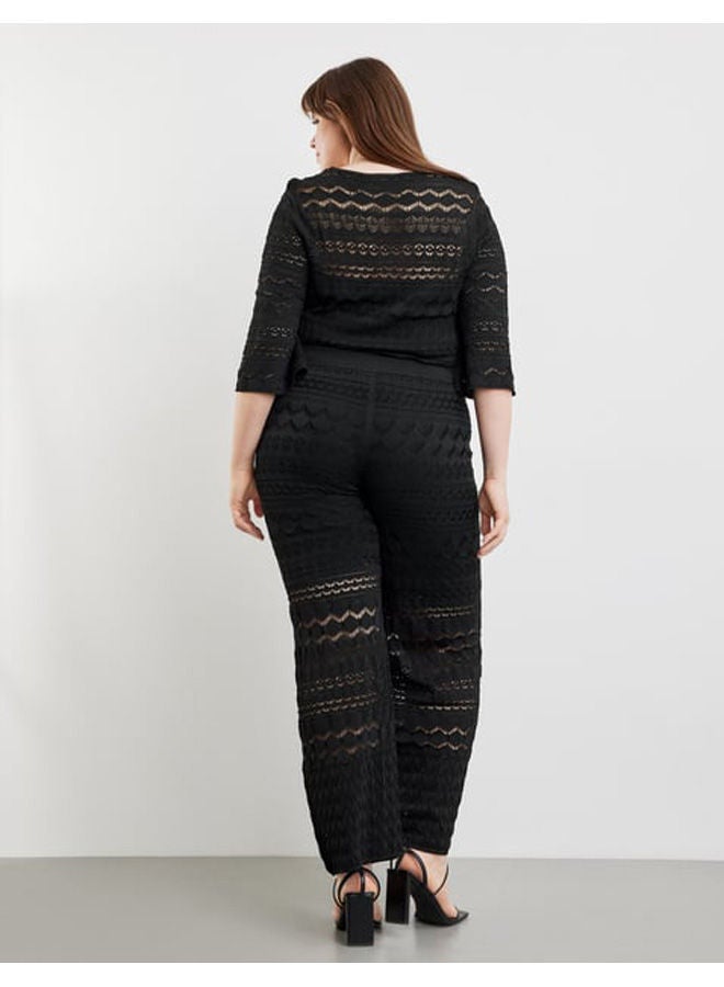 GERRY WEBER بنطلون محبوك مفتوح من الأمام  - Image 5