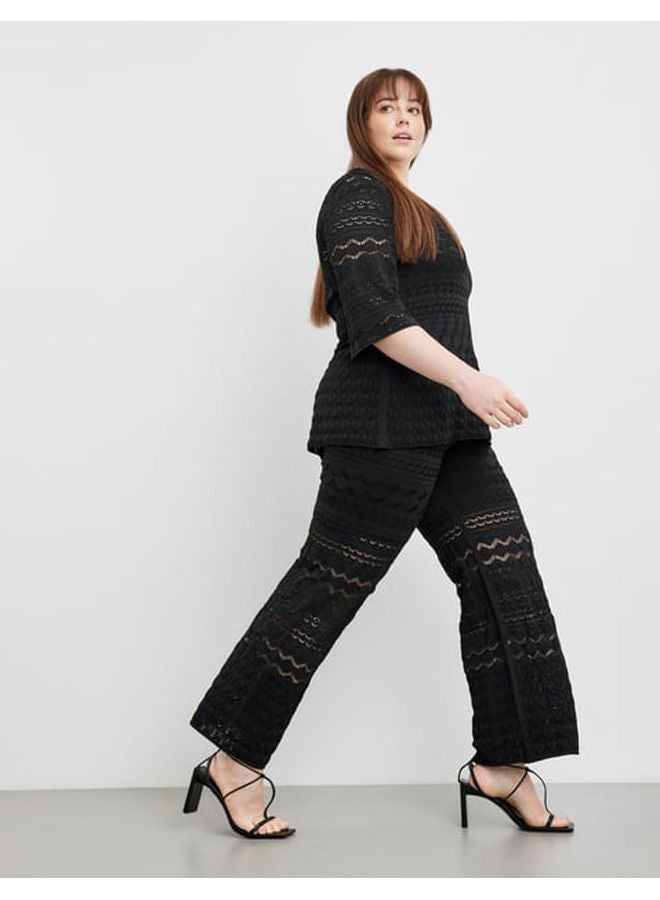 GERRY WEBER بنطلون محبوك مفتوح من الأمام  - Image 4