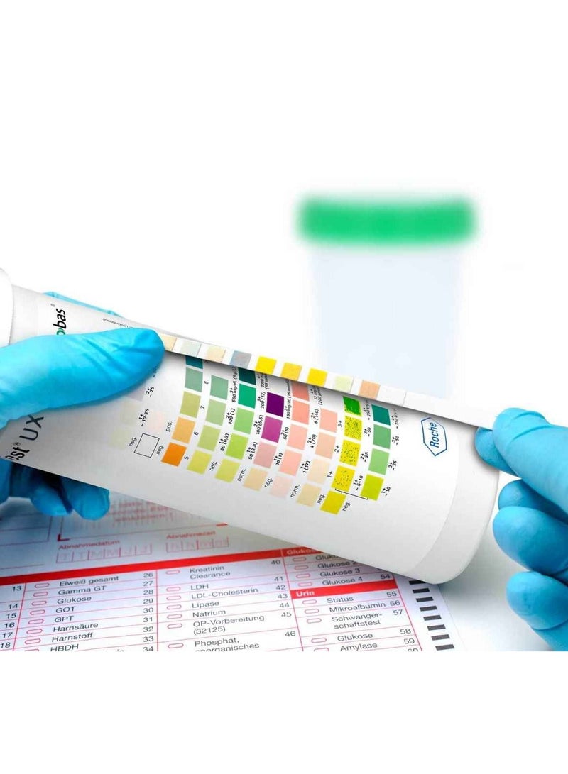 كوباس  شرائط فحص واختبار الكيتونات في اليورين كمبر 10 للكشف عن الأمراض 100 قطعة - Image 3