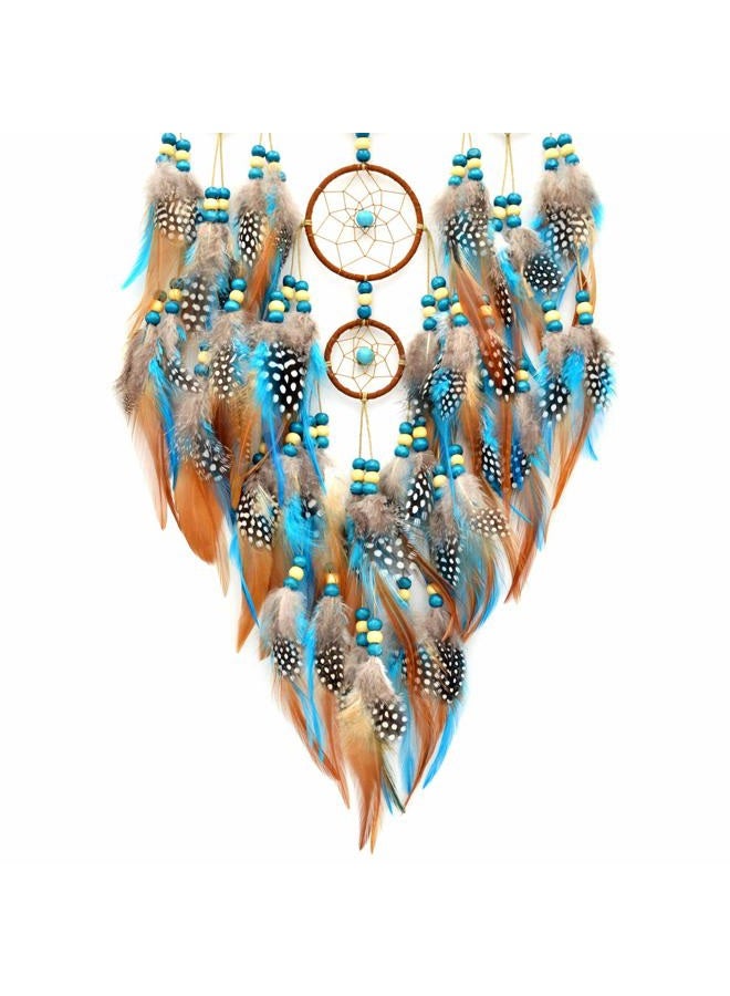 Urdeoms Littlear Dream Catcher Handmade Turquoise Dream Catchers with Feathers Wall Hanging Home Decor Dia 6"(NO.34) - Image 4