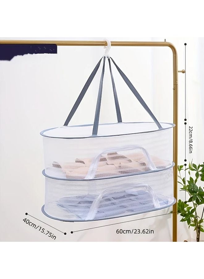 3 Layer Foldable Mesh Drying Rack Food Dehydrator for Fruits Vegetables Herbs Fish - Image 4