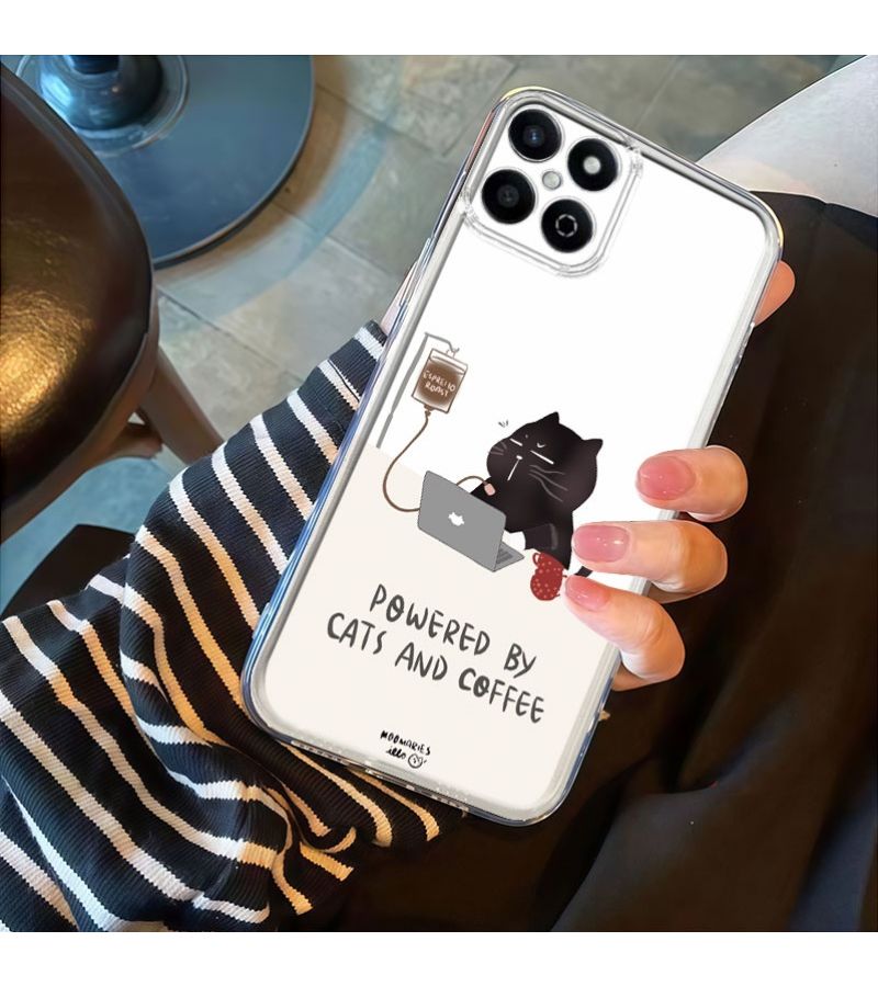 Phone Case For Honor X7c Cartoon Transparent Anti Fall Full Covered TPU Easy Stylish Mixed Color - Image 1