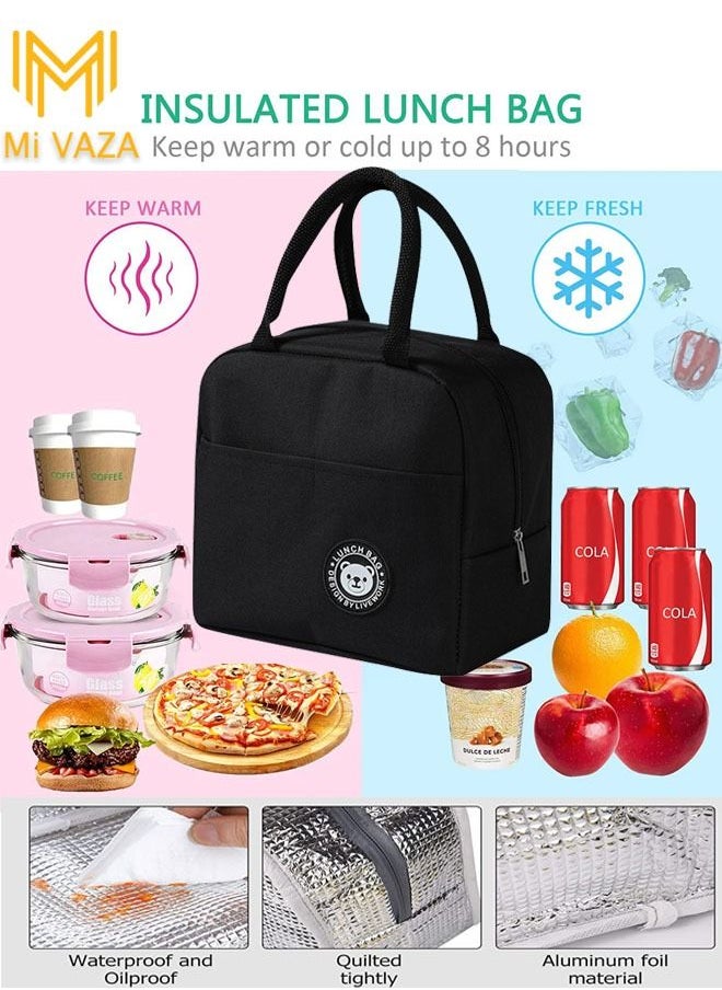Mi VAZA - Insulated Lunch Bag - Large Capacity Polyester Handbag - Leakproof Cooler Bag - Reusable Lunch Box for Student, Men, Women, Outdoor, Office, Picnic - Image 1