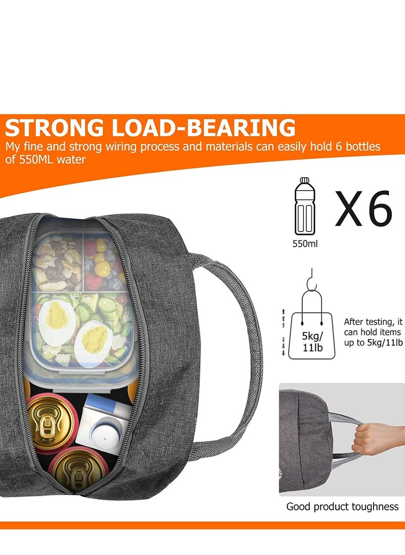 Mi VAZA - Insulated Lunch Bag - Large Capacity Polyester Handbag - Leakproof Cooler Bag - Reusable Lunch Box for Student, Men, Women, Outdoor, Office, Picnic - Image 1