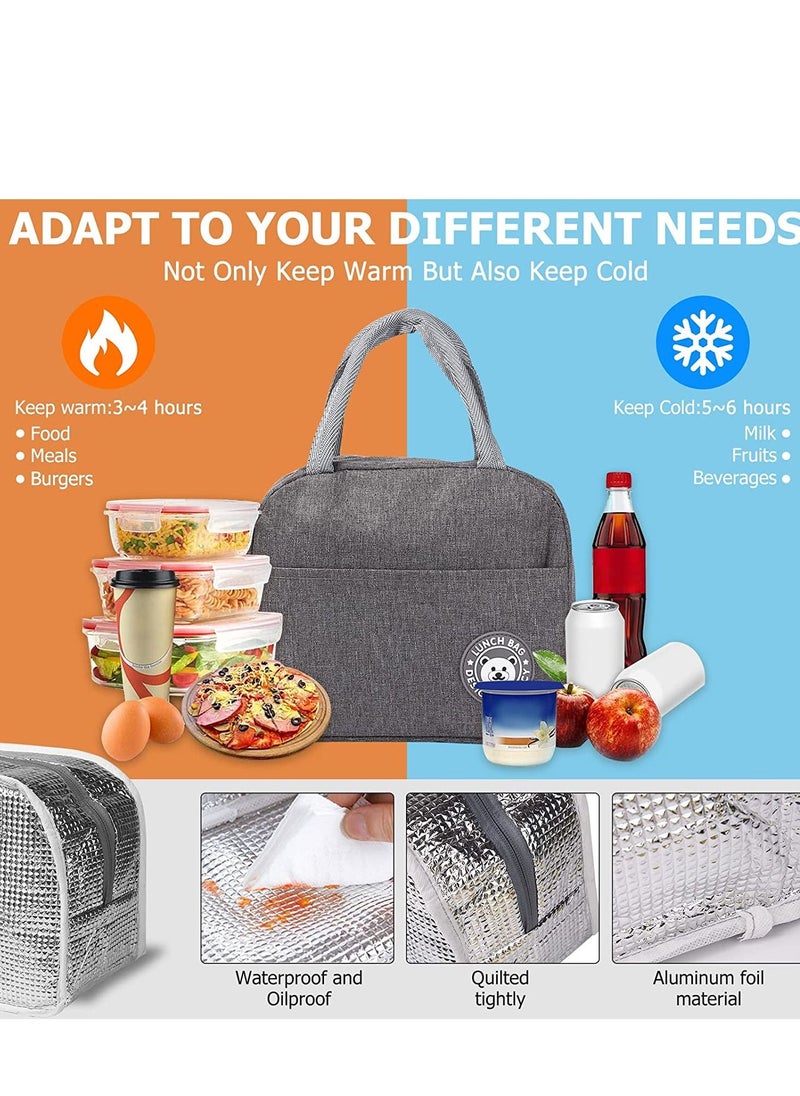 Mi VAZA - Insulated Lunch Bag - Large Capacity Polyester Handbag - Leakproof Cooler Bag - Reusable Lunch Box for Student, Men, Women, Outdoor, Office, Picnic - Image 1