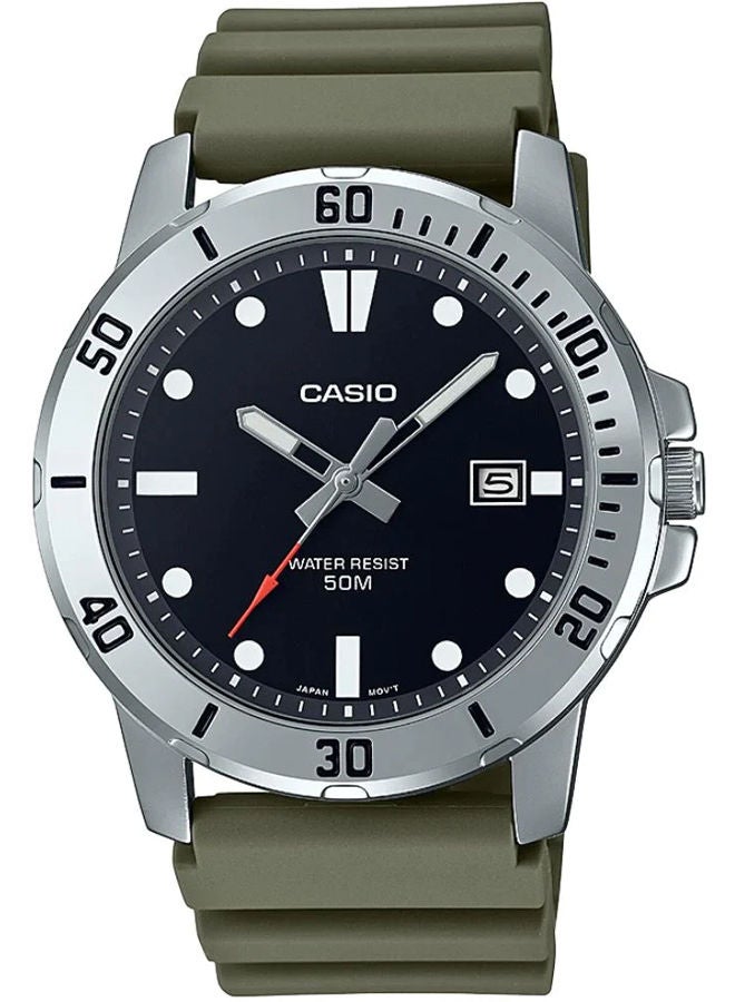 CASIO ساعة مطاطية تناظرية MTP-VD01-3EVUDF - Image 1