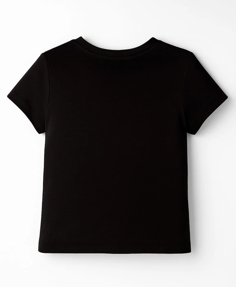 Pine Kids Pine Kids Cotton Knit Half Sleeves T-Shirt With Butterfly Print - Black