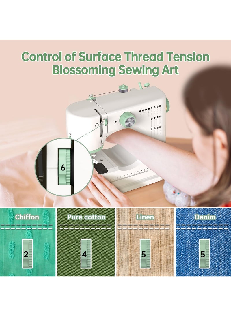 Joshberg Sewing machine for beginners,Double needle and double thread,16 kinds of stitchesm, Sewing machine for Household  - Image 4
