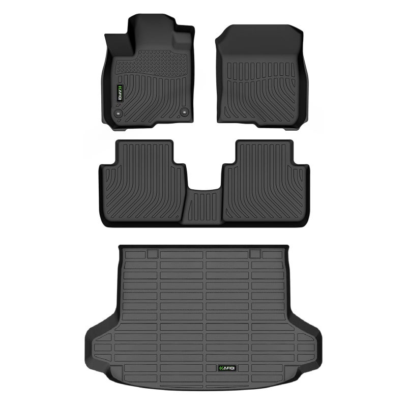 HAFIDI All Weather Car Floor Mats & Cargo Liner for Honda HR-V 2023 2024 2025 2026 /HR-V Hybrid 2023 2024 2025 2026 Custom Fit Full Set Accessories - Black - Image 1