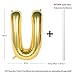 CHANGZHONG Letter Balloons 40 Inch Giant Jumbo Helium Foil Mylar for Party Decorations Gold U - Image 2