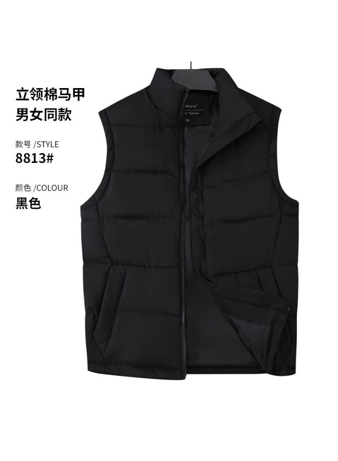 Fleece-lined Catering Vest Workwear With Logo Printing Autumn And Winter Front Desk Supermarket Cashier Advertising Vest
