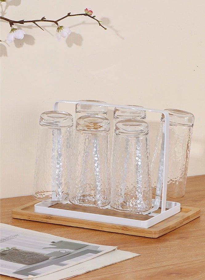 Water Bottle Storage Rack, Portable Drain Cup Holder, Kitchen Drain Cup Holder (White) - Image 2