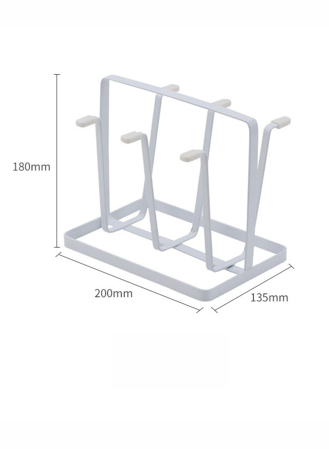 Water Bottle Storage Rack, Portable Drain Cup Holder, Kitchen Drain Cup Holder (White) - Image 3