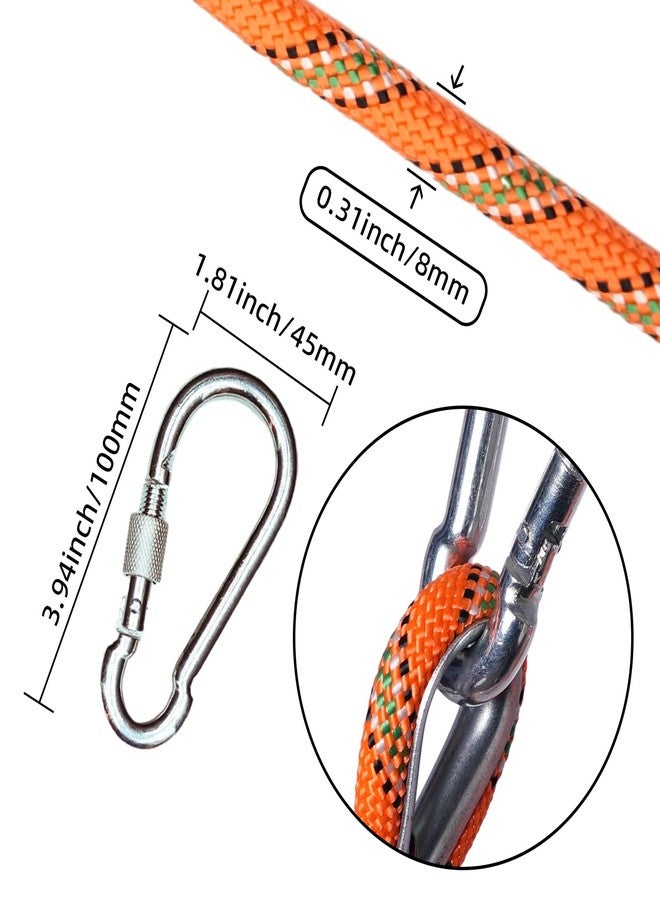 Dellna 8mm Static Climbing Rope - Heavy Duty Climbing Rope for Rock Climbing, Tree Climbing Gear, Arborist Rope, and Camping Rope - 10m (32ft), 20m (64ft), 30m (96ft) - Image 2