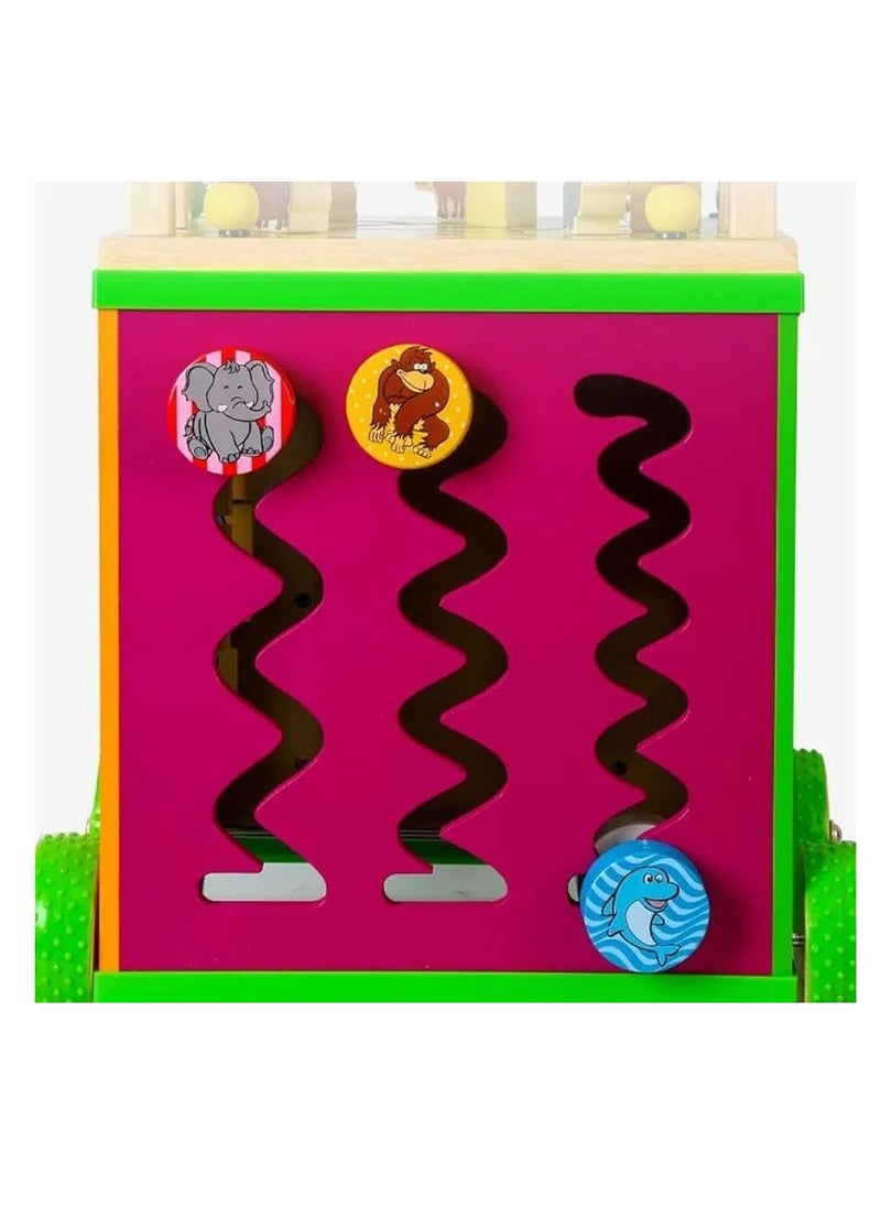 Generic - 7 in 1 Wooden Activity Cube Baby Walker for Toddlers Educational Learning Toy - Image 1