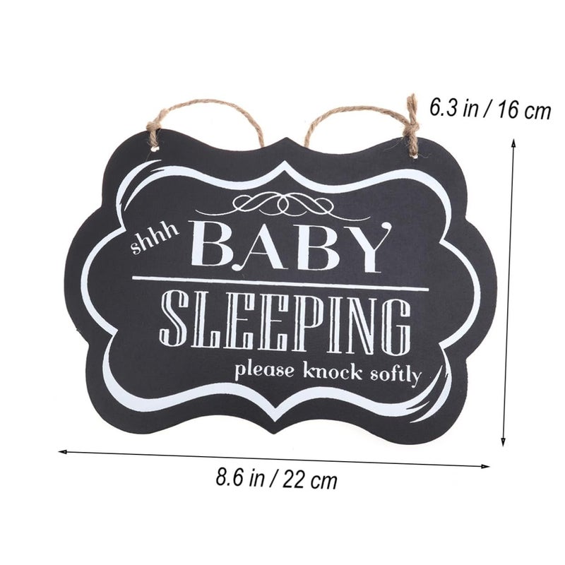 Pretzeloo Wood Shhh Baby Sleeping Door Hanging Sign 22x16x0.3cm - Image 3