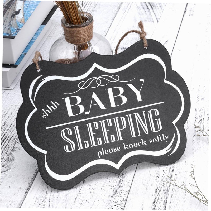 Pretzeloo Wood Shhh Baby Sleeping Door Hanging Sign 22x16x0.3cm - Image 5