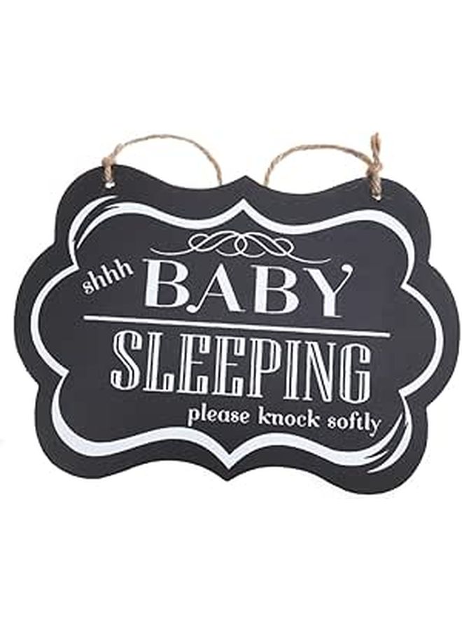 Pretzeloo Wood Shhh Baby Sleeping Door Hanging Sign 22x16x0.3cm - Image 1