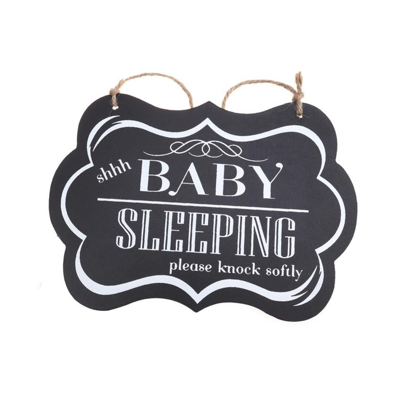 Pretzeloo Wood Shhh Baby Sleeping Door Hanging Sign 22x16x0.3cm - Image 2