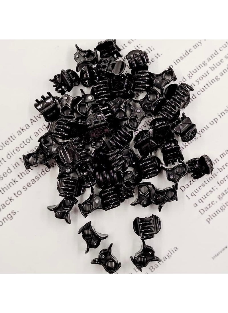 CleanWave - The Pure Effect 50 PCS Mini Black Hair Claw Clips, Anti-Slip, Strong Grip, Multifunction Bangs Clamp Clips, Strong Shark Claw Braid Hair Clip, Simple Style Women Hair Accessories – (Black)  - Image 4